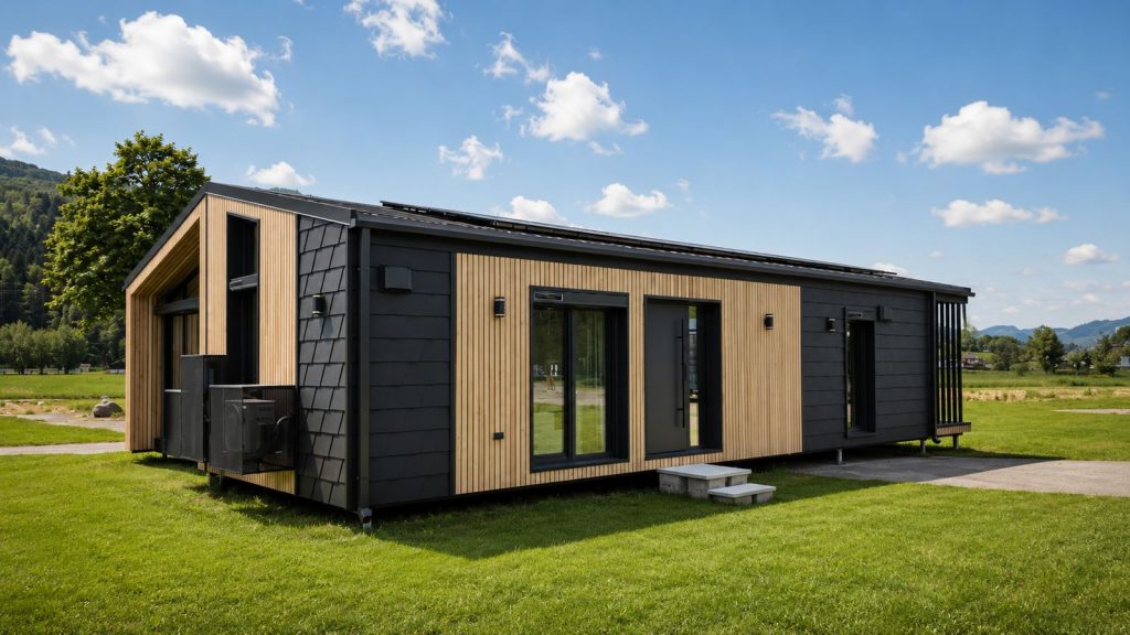 Langgestrecktes Diamond Vario Deluxe mit Schindel- und Holzfassade sowie Solardach - wohnfertig für Kärnten.